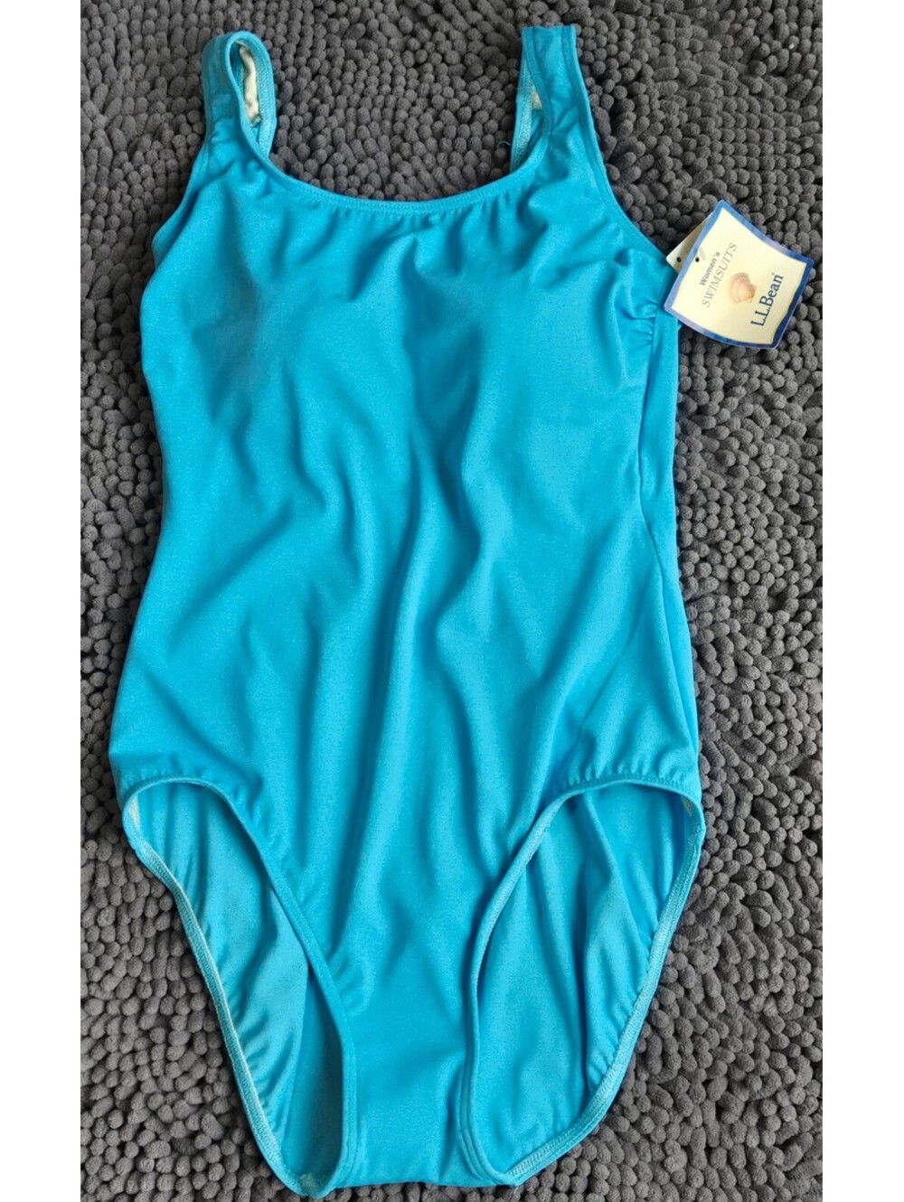 L.L.Bean Womens Swimsuit Size 14 Long Blue One Piece NWT Made in Canada